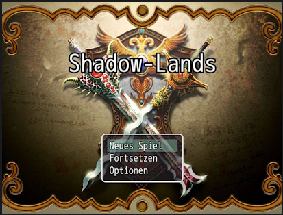 Titelbildschirm von Shadow-Lands